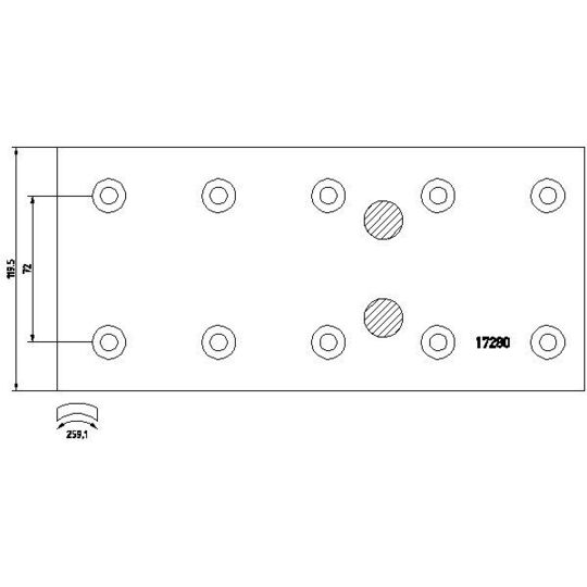 1728006 - Brake Lining Kit, drum brake 