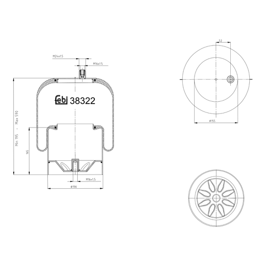 38322 - Boot, air suspension 