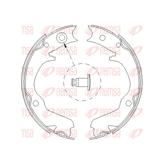 4734.00 - Bromsbackar, sats, parkeringsbroms 