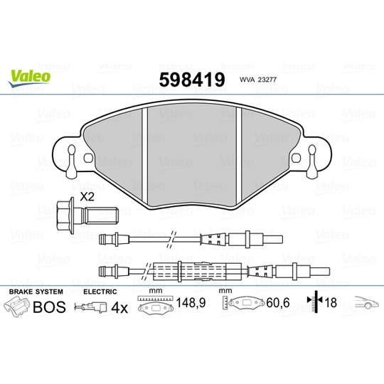 598419 - Brake Pad Set, disc brake 