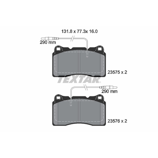 2357501 - Brake Pad Set, disc brake 