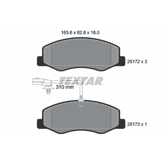 2517201 - Brake Pad Set, disc brake 