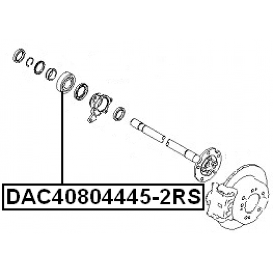 DAC40804445-2RS - Rattalaager 