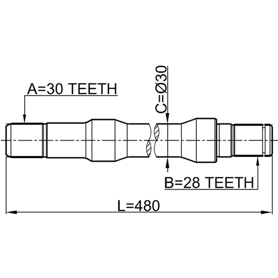 2212-SOR - Drive Shaft 