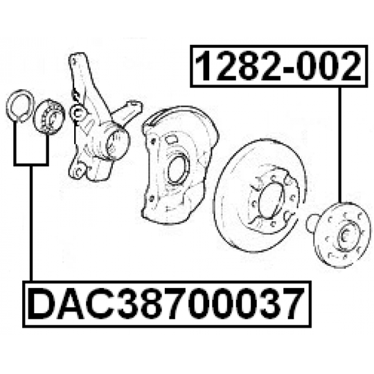 DAC38700037 - Wheel Bearing 