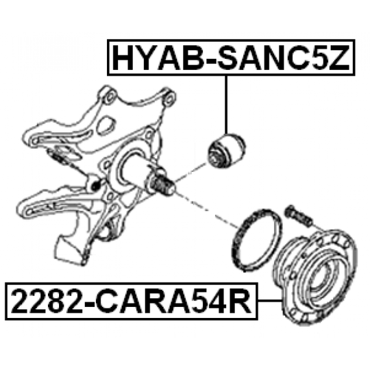2282-CARA54R - Wheel hub 