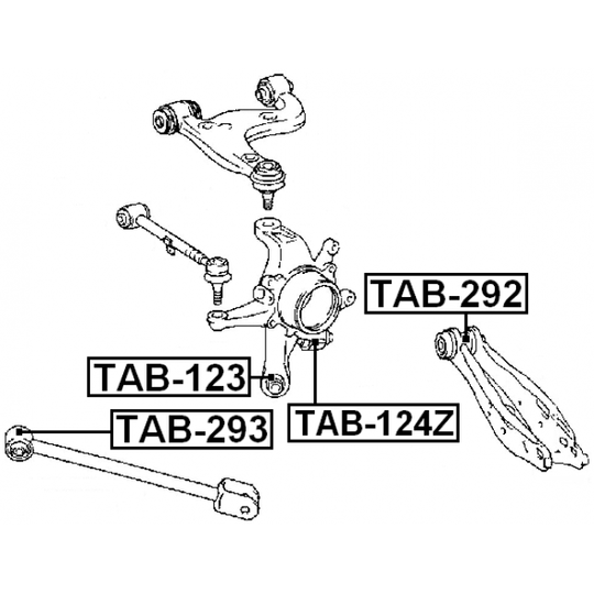 TAB-292 - Control Arm-/Trailing Arm Bush 