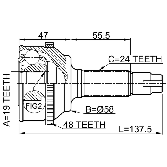 0110-073A48 - Joint, drive shaft 