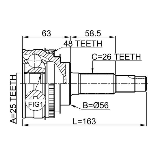 0110-065A48 - Joint, drive shaft 