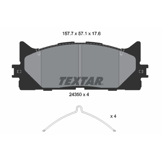 2435001 - Brake Pad Set, disc brake 