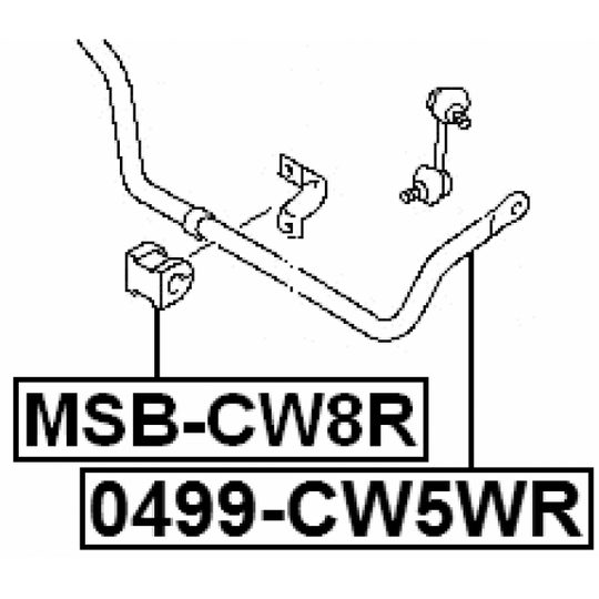 MSB-CW8R - Bearing Bush, stabiliser 
