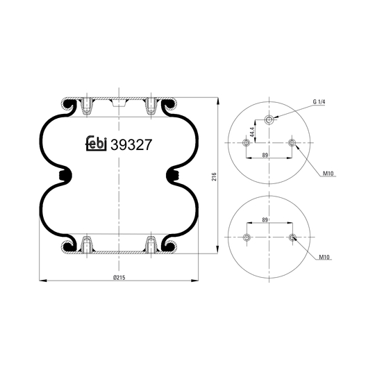 39327 - Boot, air suspension 