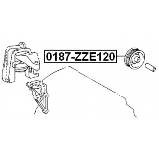 0187-ZZE120 - Deflection/Guide Pulley, v-ribbed belt 