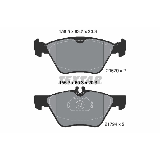 2167001 - Brake Pad Set, disc brake 