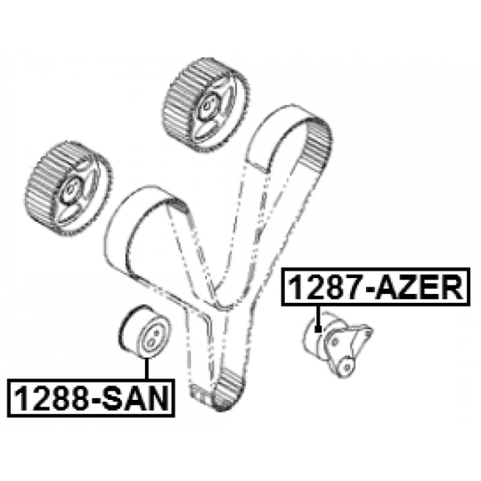 1287-AZER - Spännrulle, tandrem 