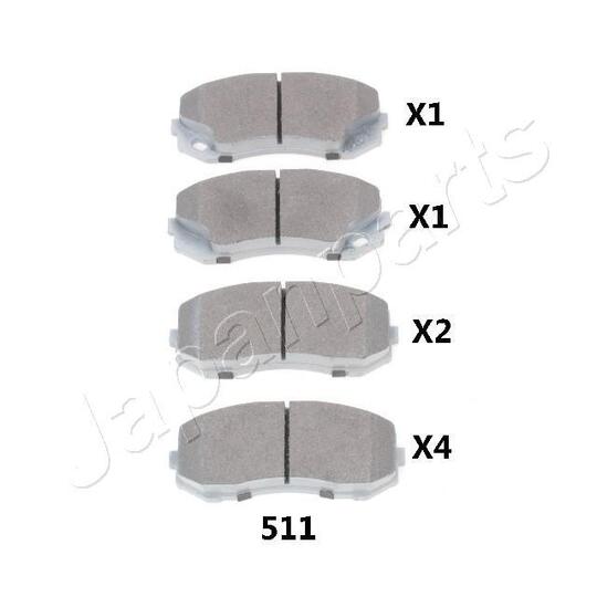 PA-511AF - Brake Pad Set, disc brake 