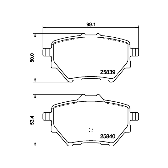 MDB3401 - Brake Pad Set, disc brake 