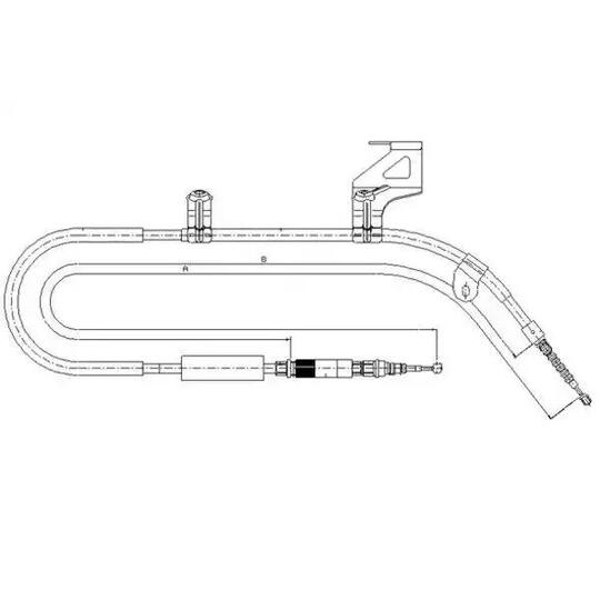 44006400 - Cable, parking brake 
