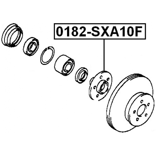 0182-SXA10F - Wheel hub 