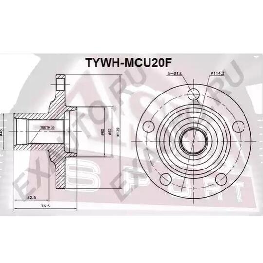 TYWH-MCU20F - Wheel hub 