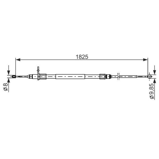 1 987 482 254 - Cable, parking brake 