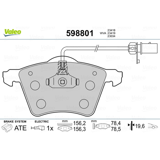 598801 - Brake Pad Set, disc brake 