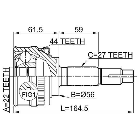 0210-051A44 - Joint, drive shaft 