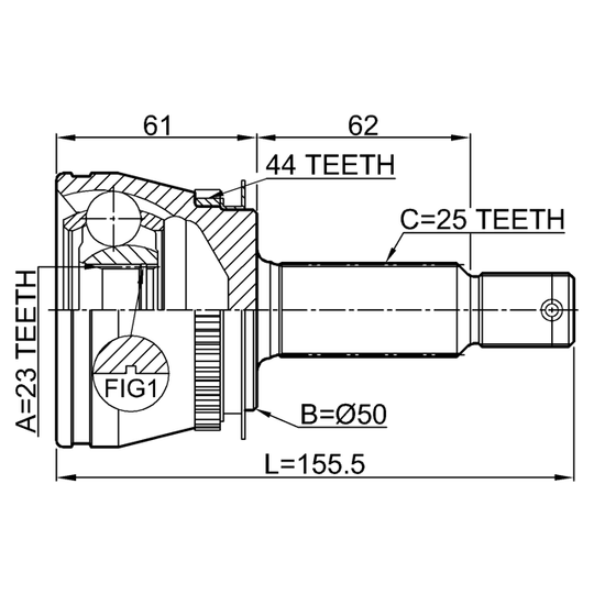 1210-LANA44 - Led, drivaxel 