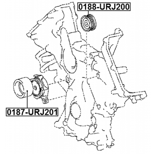 0188-URJ200 - Deflection/Guide Pulley, v-ribbed belt 