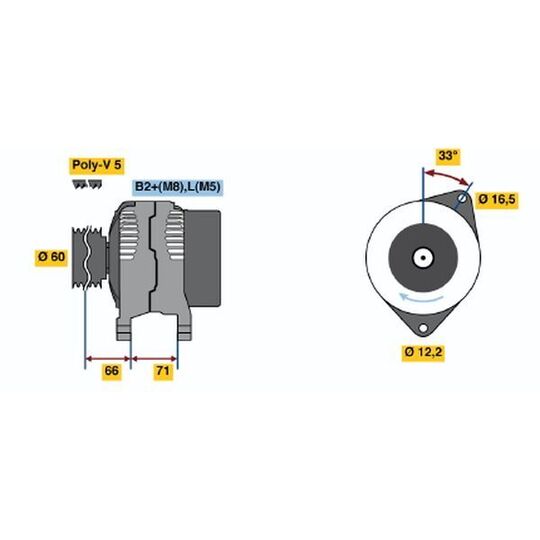 0 124 325 009 - Alternator 