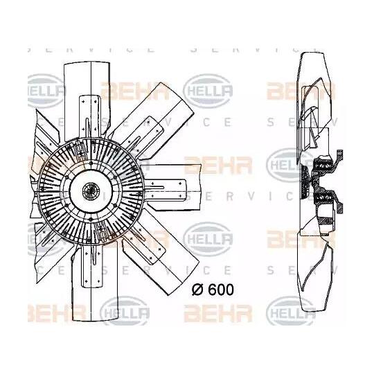 8MV 376 728-511 - Fan, radiator 