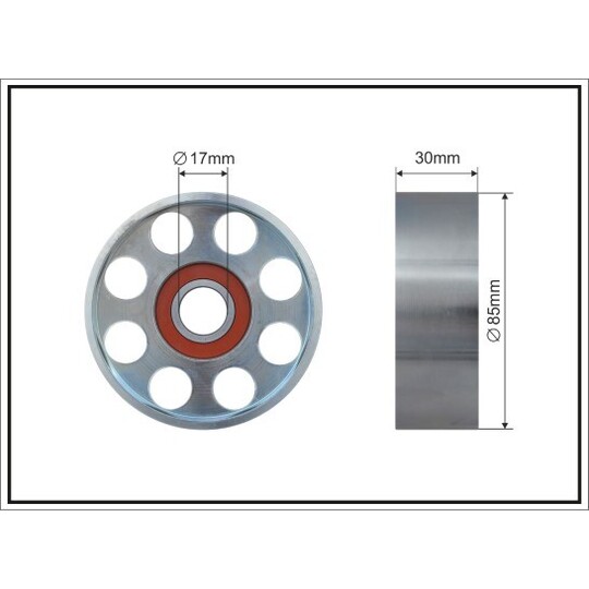 360-00 - Tensioner Pulley, v-ribbed belt 