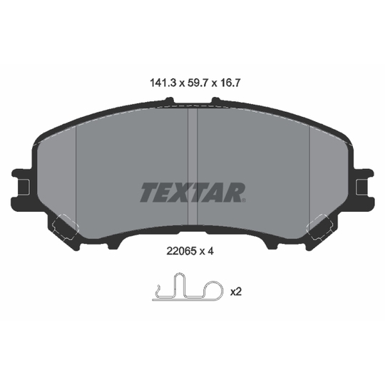 2206503 - Brake Pad Set, disc brake 