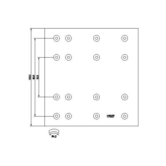 1955710 - Brake Lining Kit, drum brake 