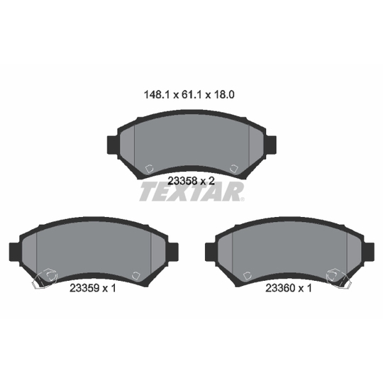 2335801 - Brake Pad Set, disc brake 