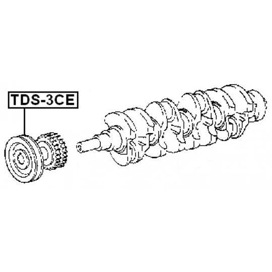 TDS-3CE - Remskiva, vevaxel 