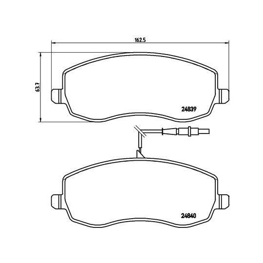 P 61 104 - Brake Pad Set, disc brake 