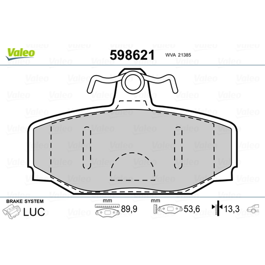 598621 - Brake Pad Set, disc brake 