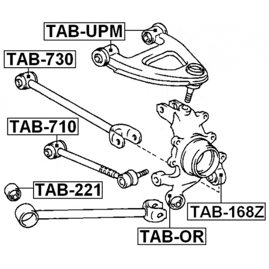 TAB-710 - Control Arm-/Trailing Arm Bush 
