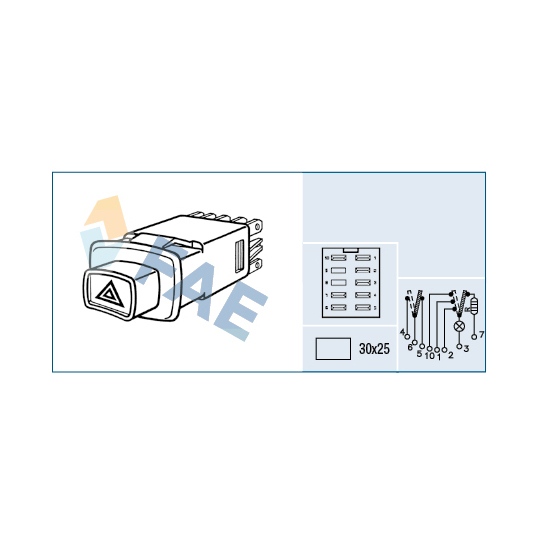 61560 - Hazard Light Switch 