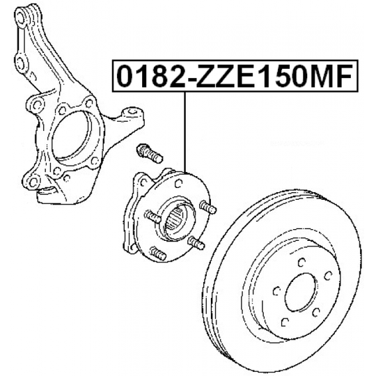 0182-ZZE150MF - Wheel hub 