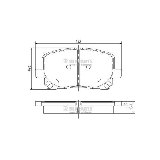 J3602096 - Brake Pad Set, disc brake 