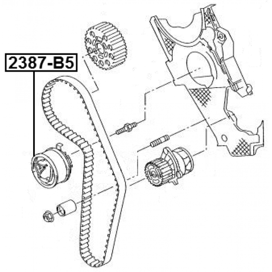 2387-B5 - Tensioner Pulley, timing belt 