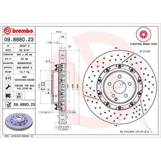 09.8880.23 - Brake Disc 