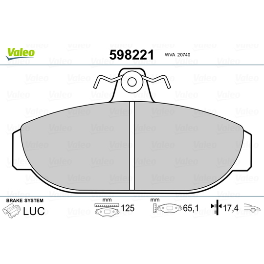 598221 - Brake Pad Set, disc brake 