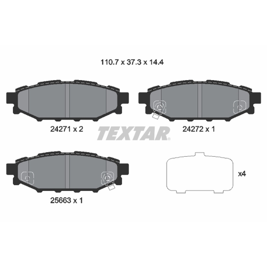 2427101 - Brake Pad Set, disc brake 