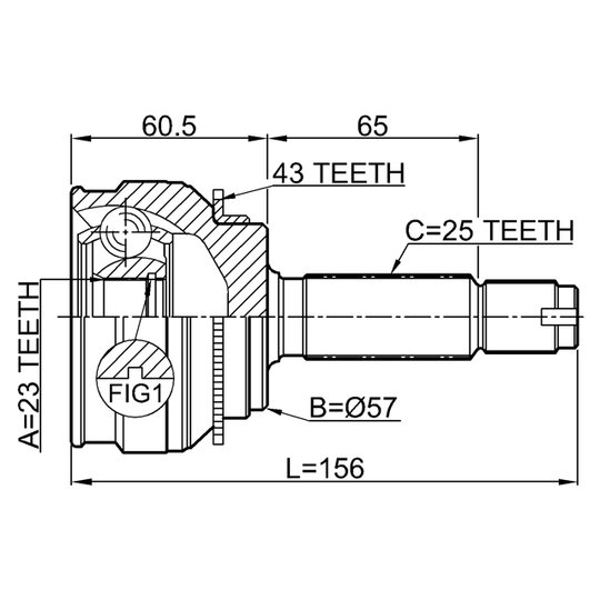 0410-035A43 - Joint, drive shaft 