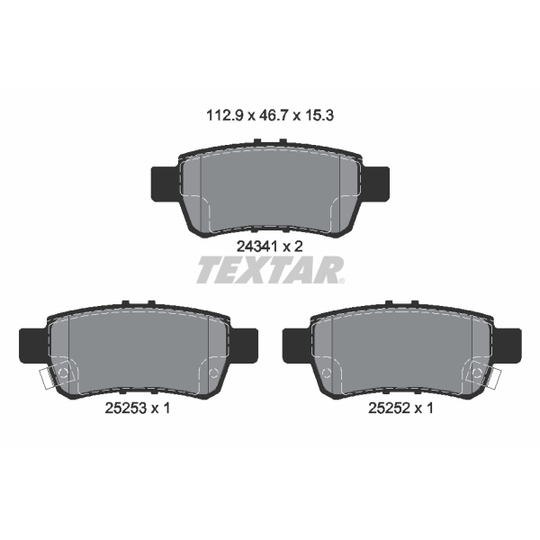 2434101 - Brake Pad Set, disc brake 