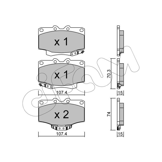 822-152-0 - Brake Pad Set, disc brake 