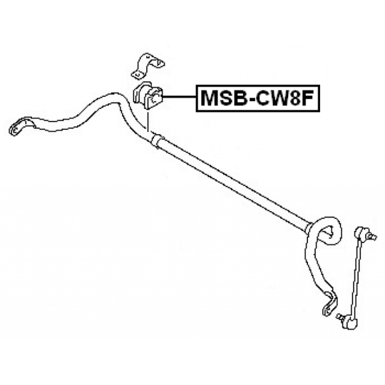 MSB-CW8F - Bearing Bush, stabiliser 